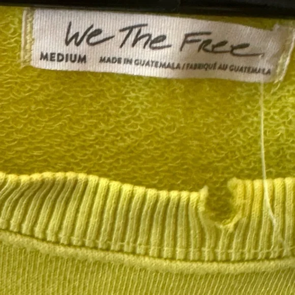 (NWT) Free People We The Free Acid Lime Oversized Sweatshirt Medium - Picture 2 of 4